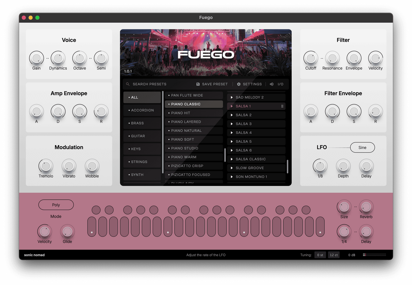 FUEGO Latin Virtual Instrument