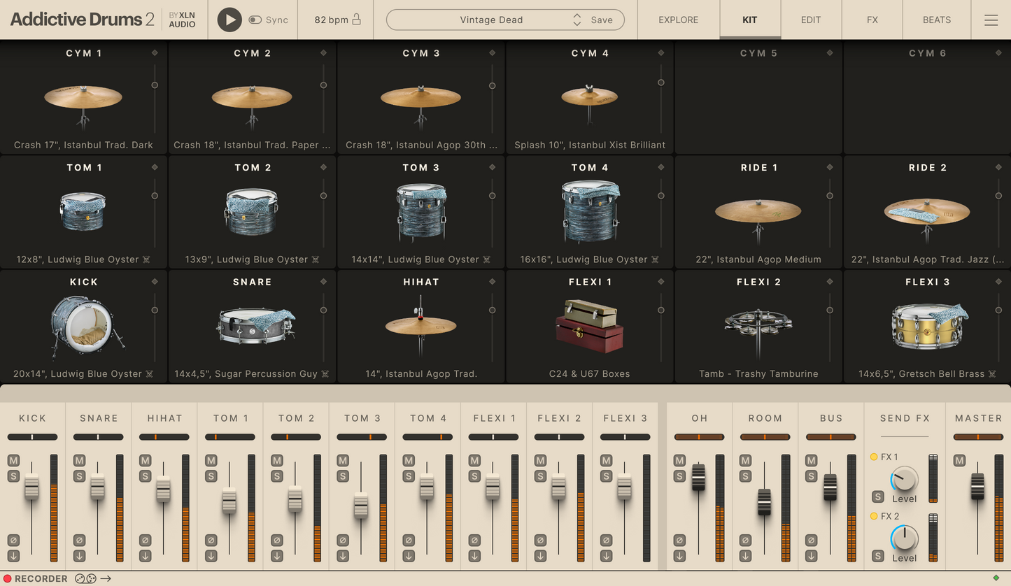 Addictive Drums 2:  Dead & Dry Collection