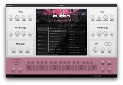 FUEGO Latin Virtual Instrument