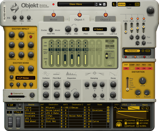 Objekt Physical Modeling Synthesizer