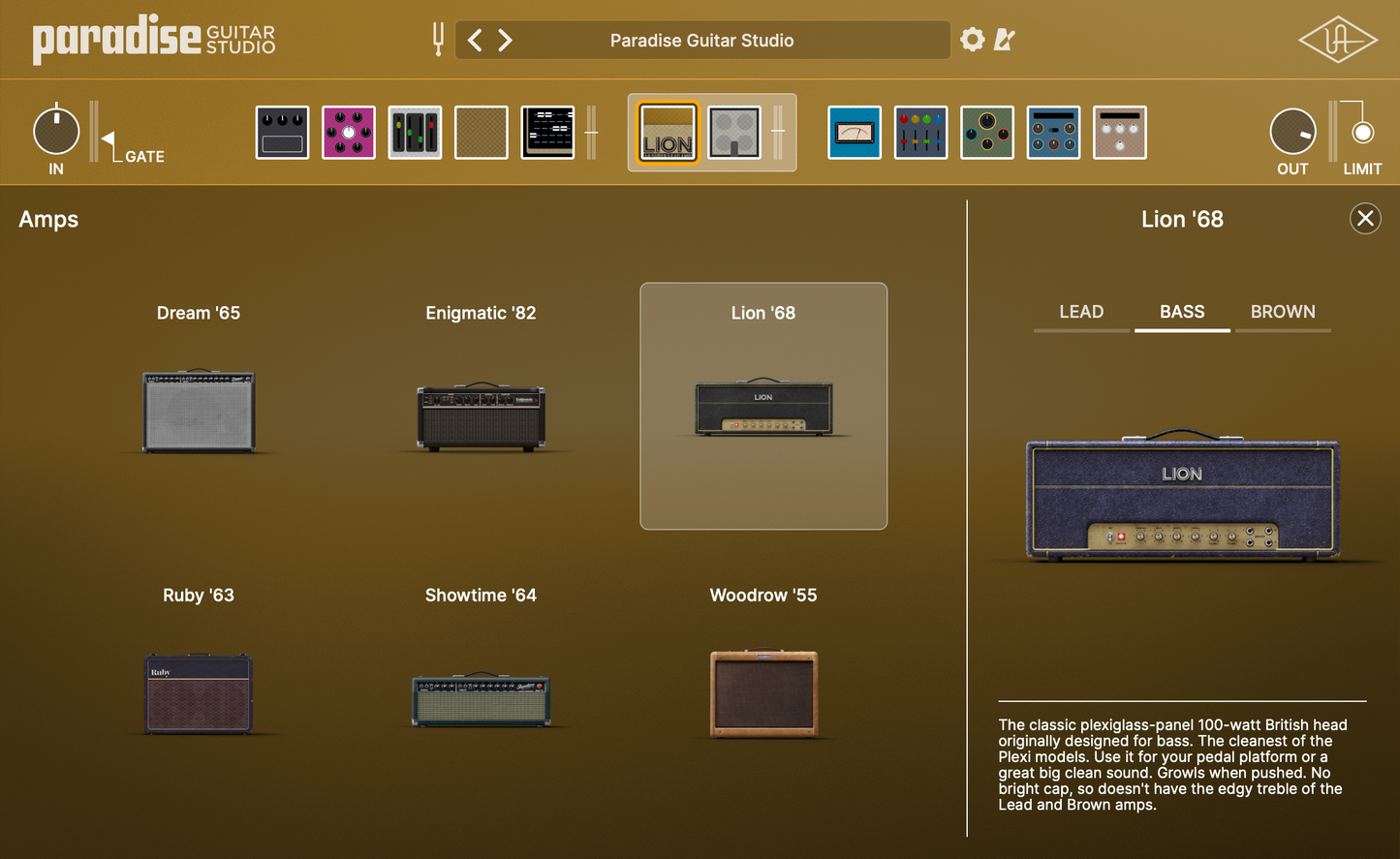 UAD Paradise Guitar Studio