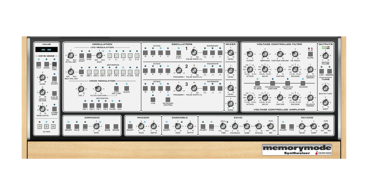 Cherry Audio Memorymode Synthesizer