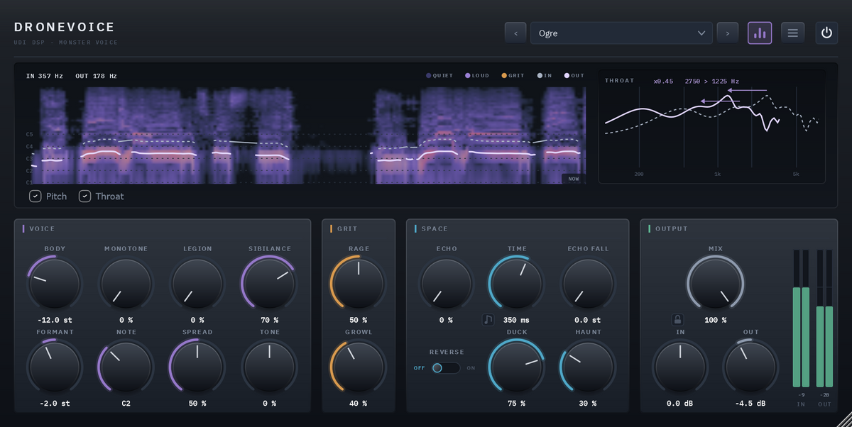 Dronevoice plugin panel