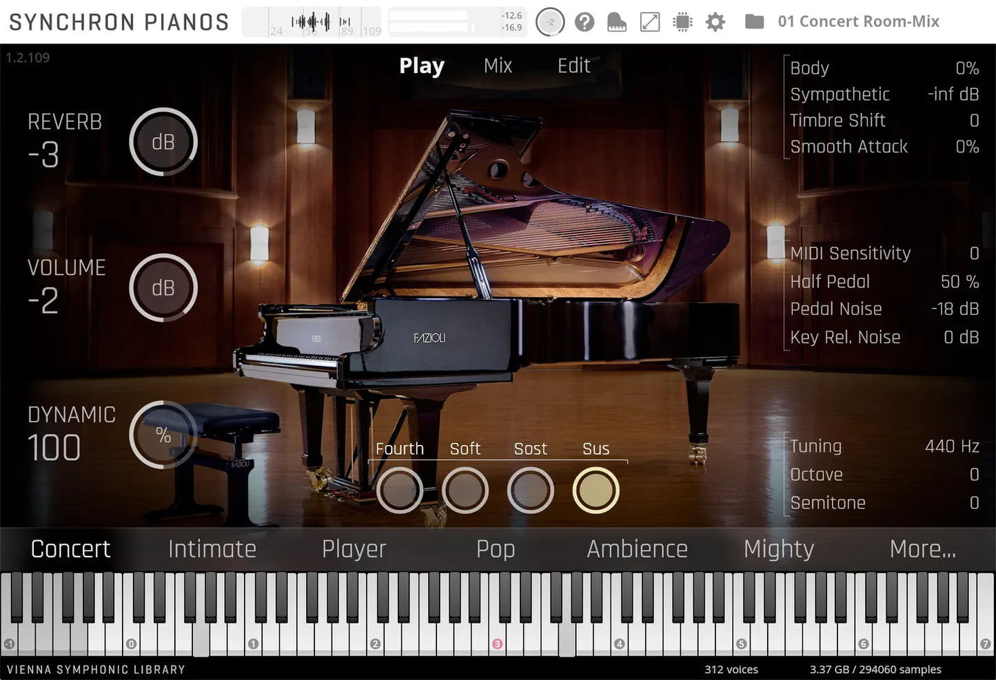 Synchron Fazioli F308 (Standard Library)